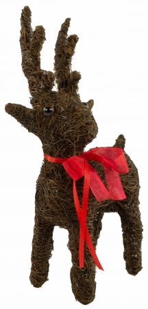 Winterlicher Elch klein ca. 35 cm - Weihnachtsdekoration