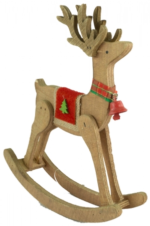 Bezaubernde Schaukelrentiere 2er Set ca. 19 cm - Weihnachtsdekoration