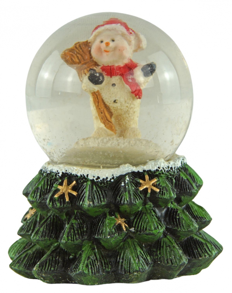 Tolle Schneekugeln Schneemann 2er Set ca. 7 cm - Dekoration