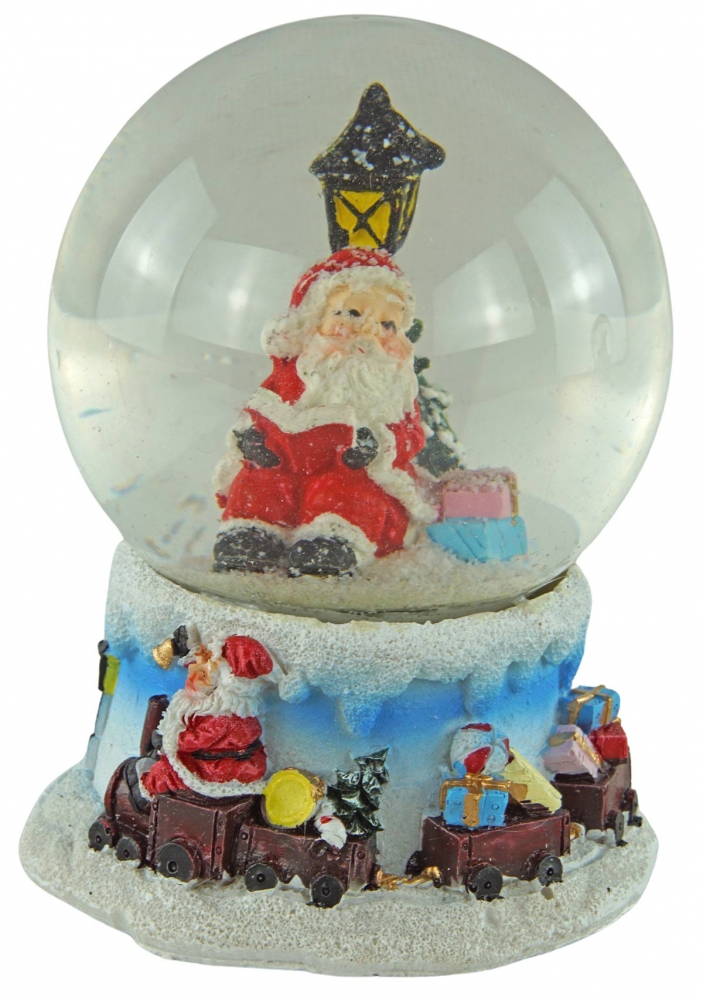 Hübsche Schneekugeln Nikolaus und Elch 2er Set ca. 11 cm - Dekoration