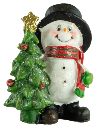 Bezaubernde Schneemänner 4er Set ca. 7,5 cm - Weihnachtsdekoration