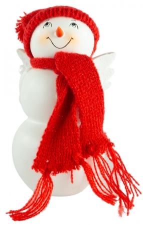 Bezaubernde Schneemänner mit Flügeln 2er Set ca. 12 cm - Weihnachtsdekoration