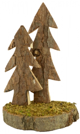 Minimalistische Waldkrippe inkl. heiliger Familie K 132-01, Maße: ca. 10 x 18 cm