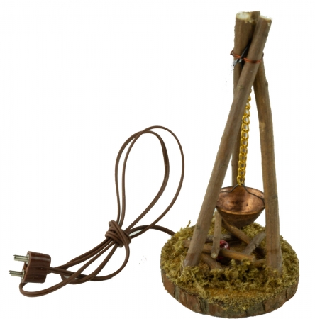 Dreiecks-Feuerstelle  - Krippenzubehör, ca. 11 cm