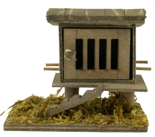 Hühnerstall - Krippenzubehör, ca. 6 cm