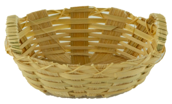großer Korb oval geflochten - Krippenzubehör, ca. 2,5 cm